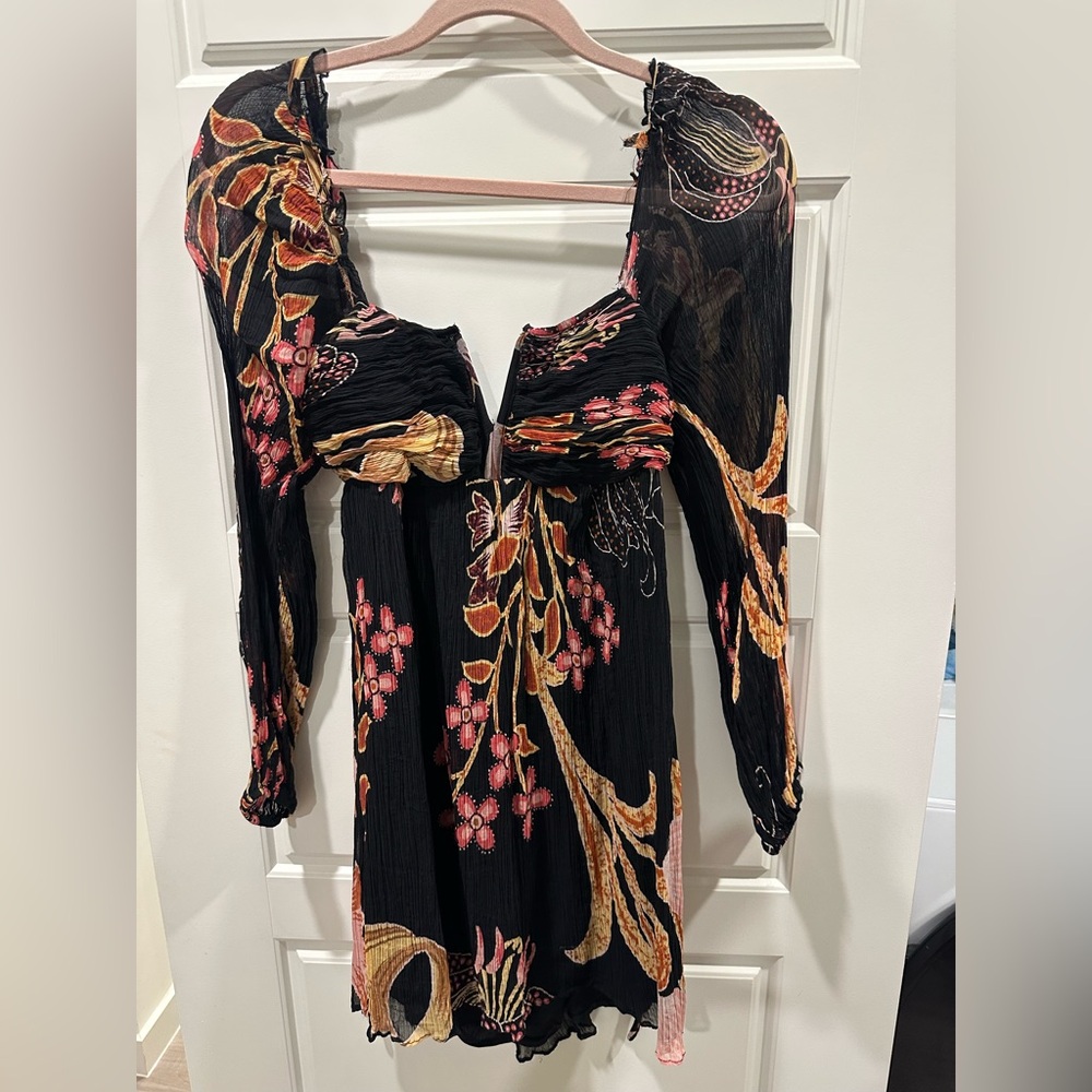 Elegant Black Floral Dress